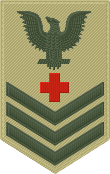 Petty Officer 1st class badge for field khaki