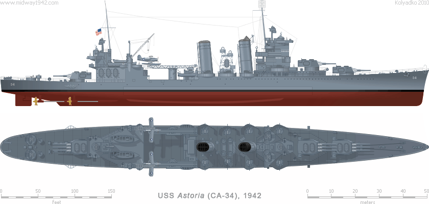 USN Heavy Cruiser CA-34 "Astoria"