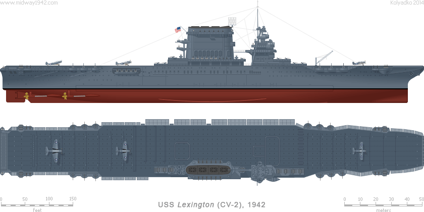 USN Aircraft Carrier CV-2 "Lexington"