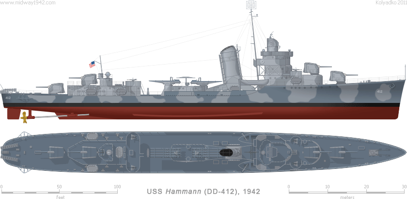 USN Destroyer DD-412 "Hammann"